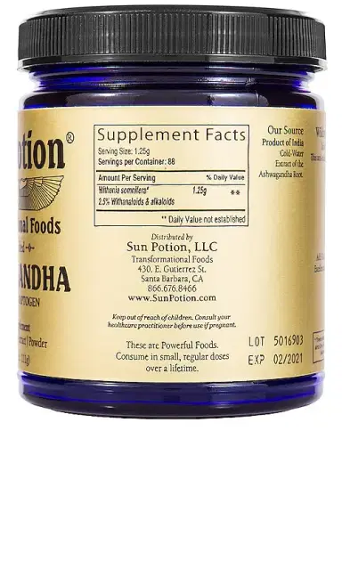 Sun Potion Organic Ashwagandha Ayurvedic Adaptogen Powder. | Thumbnail 2 Sun Potion Organic Ashwagandha Ayurvedic Adaptogen Powder. | Thumbnail 2