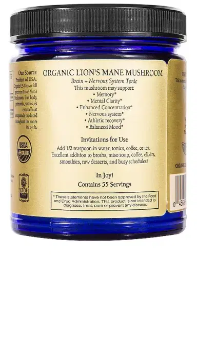 Sun Potion Organic Lions' Mane Mind Power Mushroom Powder | Thumbnail 2 Sun Potion Organic Lions' Mane Mind Power Mushroom Powder | Thumbnail 2