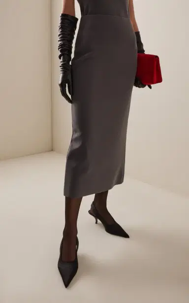 BIRROT Exclusive Lay2 Crepe Maxi Skirt | Thumbnail 4 BIRROT Exclusive Lay2 Crepe Maxi Skirt | Thumbnail 4