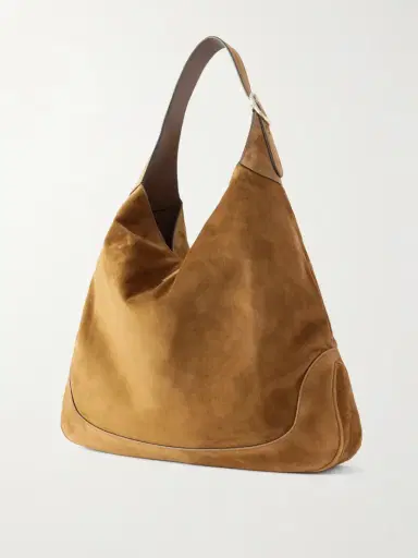 Gucci Jackie Giorno Leather-trimmed Suede Tote Bag | Thumbnail 3 Gucci Jackie Giorno Leather-trimmed Suede Tote Bag | Thumbnail 3