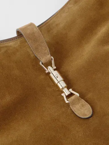 Gucci Jackie Giorno Leather-trimmed Suede Tote Bag | Thumbnail 4 Gucci Jackie Giorno Leather-trimmed Suede Tote Bag | Thumbnail 4