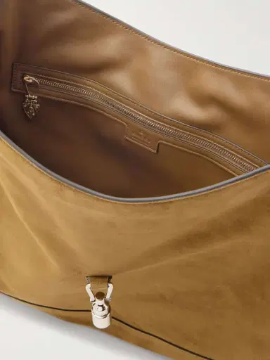 Gucci Jackie Giorno Leather-trimmed Suede Tote Bag | Thumbnail 5 Gucci Jackie Giorno Leather-trimmed Suede Tote Bag | Thumbnail 5