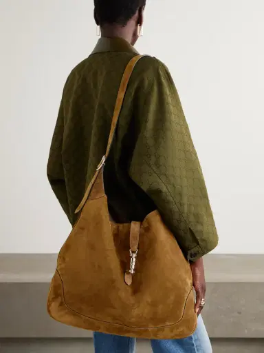 Gucci Jackie Giorno Leather-trimmed Suede Tote Bag | Thumbnail 6 Gucci Jackie Giorno Leather-trimmed Suede Tote Bag | Thumbnail 6