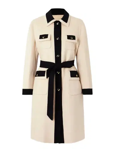 Valentino Garavani Belted Two-tone Brushed Wool And Cashmere-blend Coat | Thumbnail 1 Valentino Garavani Belted Two-tone Brushed Wool And Cashmere-blend Coat | Thumbnail 1