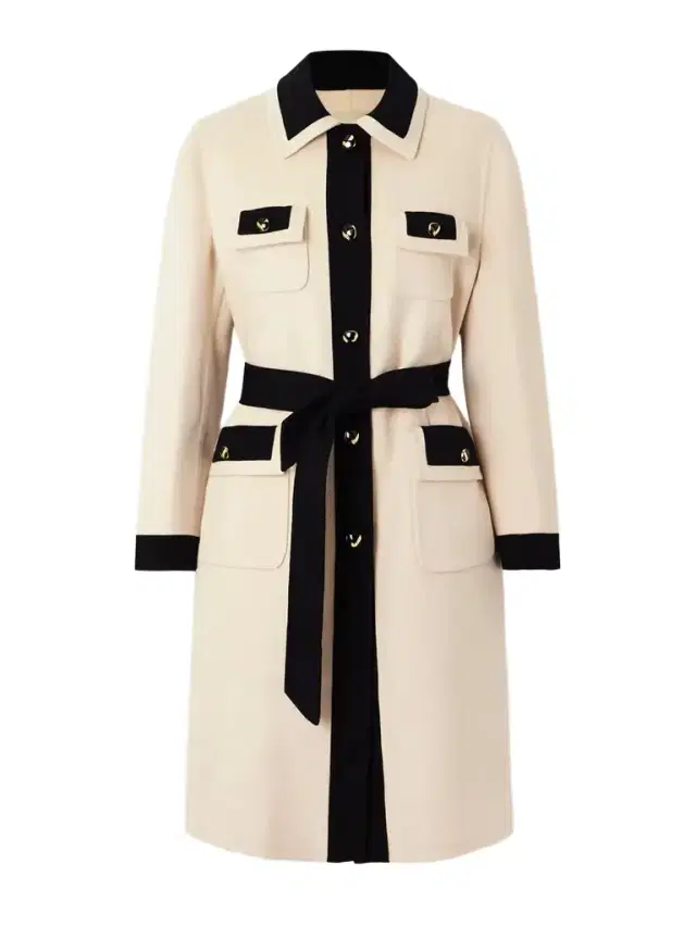 Belted Two-tone Brushed Wool And Cashmere-blend Coat Belted Two-tone Brushed Wool And Cashmere-blend Coat