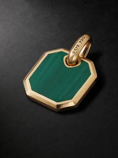 David Yurman Roman 18-Karat Gold Malachite Pendant - Men | Thumbnail 1 David Yurman Roman 18-Karat Gold Malachite Pendant - Men | Thumbnail 1