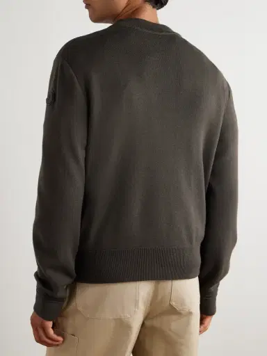 Moncler Quilted Shell-Panelled Virgin Wool Down Zip-Up Cardigan - Men | Thumbnail 4 Moncler Quilted Shell-Panelled Virgin Wool Down Zip-Up Cardigan - Men | Thumbnail 4
