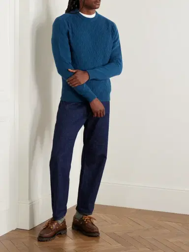 Inis Meáin Slim-Fit Cable-Knit Merino Wool and Cashmere-Blend Sweater - Men | Thumbnail 2 Inis Meáin Slim-Fit Cable-Knit Merino Wool and Cashmere-Blend Sweater - Men | Thumbnail 2