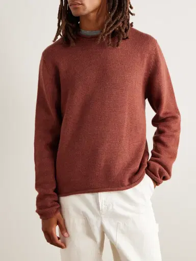 Inis Meáin Wool and Linen-Blend Sweater - Men | Thumbnail 3 Inis Meáin Wool and Linen-Blend Sweater - Men | Thumbnail 3