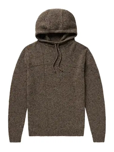 Inis Meáin Lifeline Merino Wool and Cashmere-Blend Hoodie - Men | Thumbnail 1 Inis Meáin Lifeline Merino Wool and Cashmere-Blend Hoodie - Men | Thumbnail 1