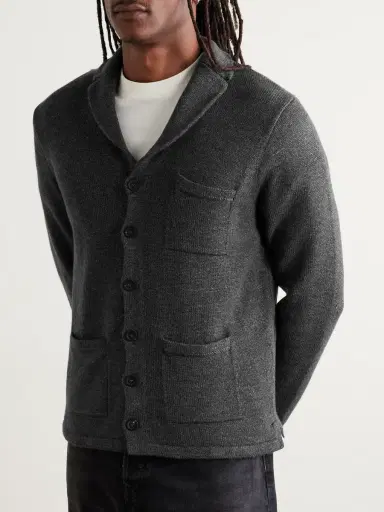 Inis Meáin New Pub Jacket Wool and Linen-Blend Cardigan - Men | Thumbnail 3 Inis Meáin New Pub Jacket Wool and Linen-Blend Cardigan - Men | Thumbnail 3