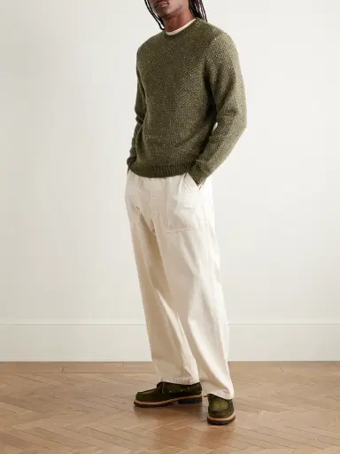 Inis Meáin Breidin Merino Wool and Cashmere-Blend Sweater - Men | Thumbnail 2 Inis Meáin Breidin Merino Wool and Cashmere-Blend Sweater - Men | Thumbnail 2