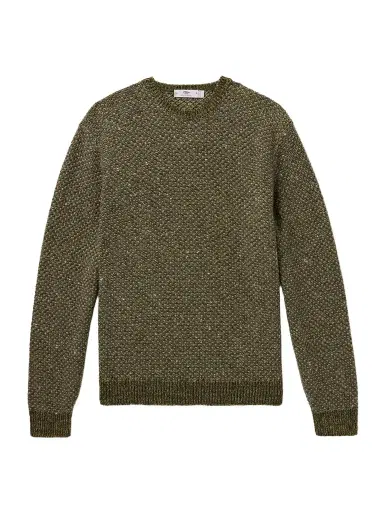 Inis Meáin Breidin Merino Wool and Cashmere-Blend Sweater - Men | Thumbnail 1 Inis Meáin Breidin Merino Wool and Cashmere-Blend Sweater - Men | Thumbnail 1