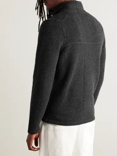 Inis Meáin Lifeline Merino Wool and Cashmere-Blend Zip-Up Cardigan - Men | Thumbnail 3 Inis Meáin Lifeline Merino Wool and Cashmere-Blend Zip-Up Cardigan - Men | Thumbnail 3
