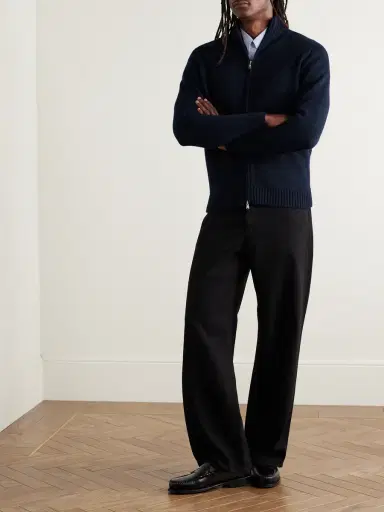 Inis Meáin Wool and Linen-Blend Zip-Up Cardigan - Men | Thumbnail 2 Inis Meáin Wool and Linen-Blend Zip-Up Cardigan - Men | Thumbnail 2