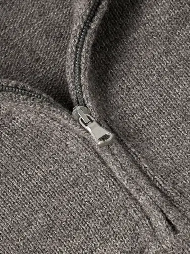Inis Meáin Wool and Linen-Blend Half-Zip Sweater - Men | Thumbnail 4 Inis Meáin Wool and Linen-Blend Half-Zip Sweater - Men | Thumbnail 4