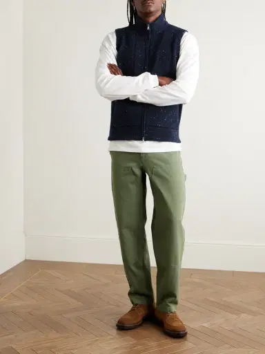 Inis Meáin Lifeline Merino Wool and Cashmere-Blend Gilet - Men | Thumbnail 2 Inis Meáin Lifeline Merino Wool and Cashmere-Blend Gilet - Men | Thumbnail 2