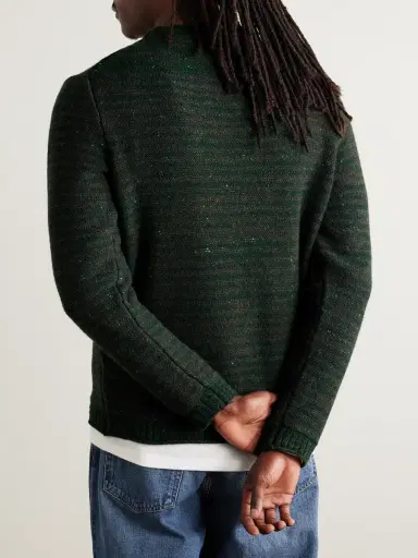 Inis Meáin Striped Merino Wool and Cashmere-Blend Sweater - Men | Thumbnail 4 Inis Meáin Striped Merino Wool and Cashmere-Blend Sweater - Men | Thumbnail 4