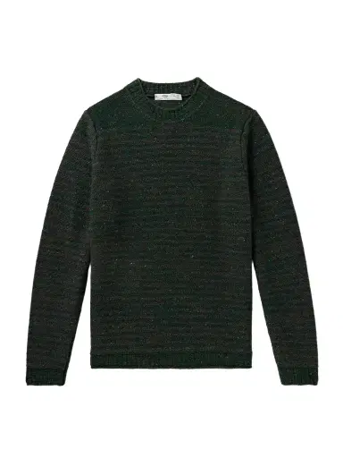 Inis Meáin Striped Merino Wool and Cashmere-Blend Sweater - Men | Thumbnail 1 Inis Meáin Striped Merino Wool and Cashmere-Blend Sweater - Men | Thumbnail 1