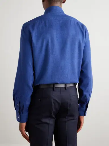 Brunello Cucinelli Herringbone Cotton and Lyocell-Blend Shirt - Men | Thumbnail 3 Brunello Cucinelli Herringbone Cotton and Lyocell-Blend Shirt - Men | Thumbnail 3