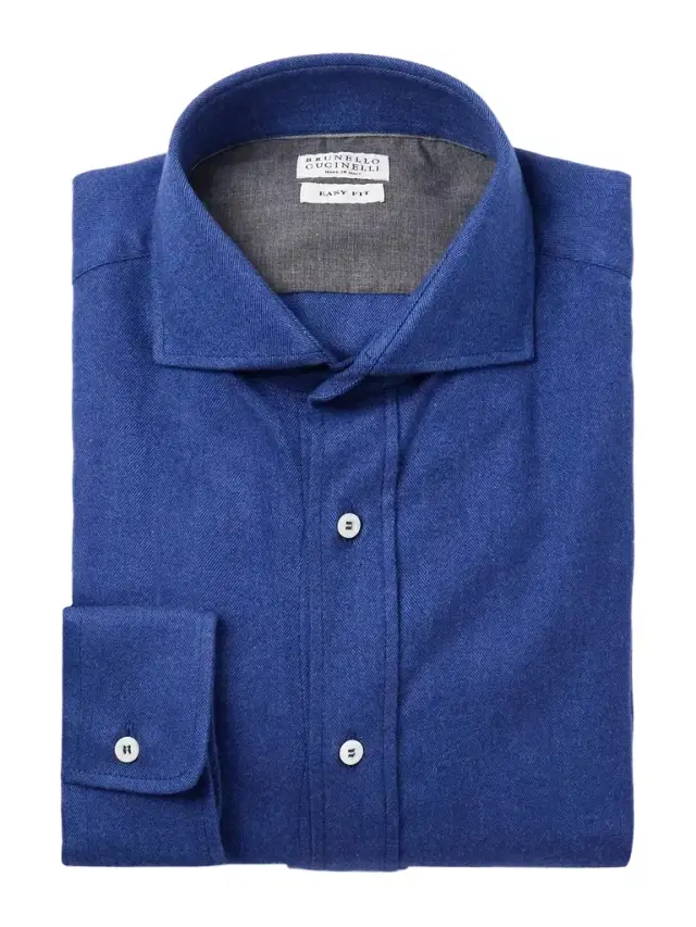 Herringbone Cotton and Lyocell-Blend Shirt - Men Herringbone Cotton and Lyocell-Blend Shirt - Men