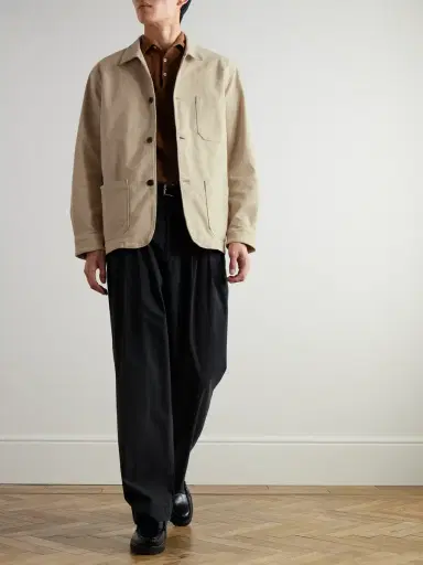 Portuguese Flannel Labura Stretch-Cotton Twill Overshirt - Men | Thumbnail 2 Portuguese Flannel Labura Stretch-Cotton Twill Overshirt - Men | Thumbnail 2
