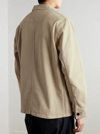 Portuguese Flannel Labura Stretch-Cotton Twill Overshirt - Men | Thumbnail 3 Portuguese Flannel Labura Stretch-Cotton Twill Overshirt - Men | Thumbnail 3