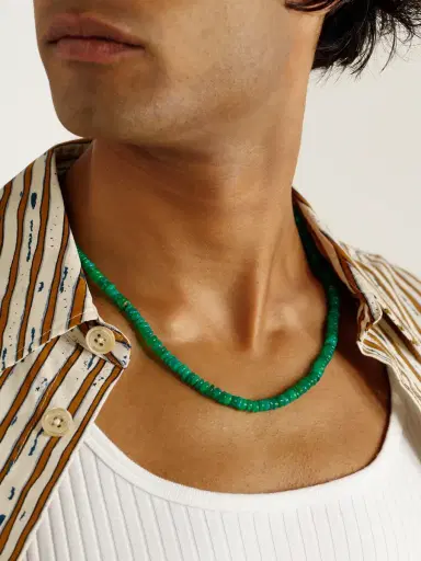 JIA JIA Jumbo Gold Opal Beaded Necklace - Men | Thumbnail 2 JIA JIA Jumbo Gold Opal Beaded Necklace - Men | Thumbnail 2
