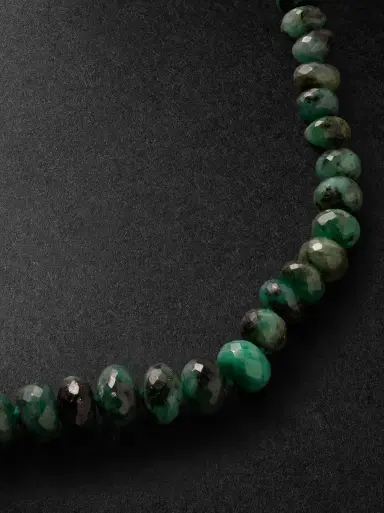 JIA JIA Oracle Gold Emerald Beaded Necklace - Men | Thumbnail 4 JIA JIA Oracle Gold Emerald Beaded Necklace - Men | Thumbnail 4