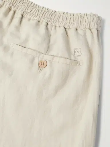 Ralph Lauren Purple Label Dorest Straight-Leg Pleated Silk and Linen-Blend Drawstring Shorts - Men | Thumbnail 6 Ralph Lauren Purple Label Dorest Straight-Leg Pleated Silk and Linen-Blend Drawstring Shorts - Men | Thumbnail 6