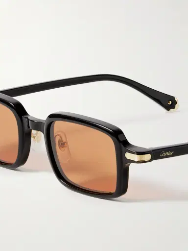 Cartier Eyewear Rectangular-Frame Acetate Sunglasses - Men | Thumbnail 3 Cartier Eyewear Rectangular-Frame Acetate Sunglasses - Men | Thumbnail 3