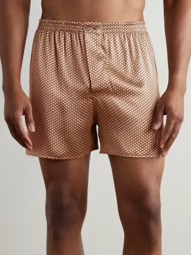 Zimmerli Printed Silk-Satin Boxer Shorts - Men | Thumbnail 2 Zimmerli Printed Silk-Satin Boxer Shorts - Men | Thumbnail 2
