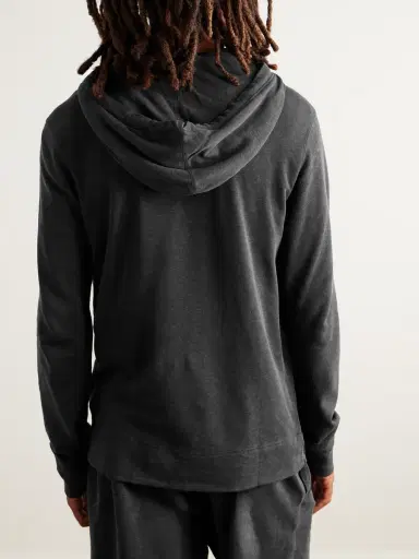 James Perse Garment-Dyed Cotton-Jersey Zip-Up Hoodie - Men | Thumbnail 4 James Perse Garment-Dyed Cotton-Jersey Zip-Up Hoodie - Men | Thumbnail 4