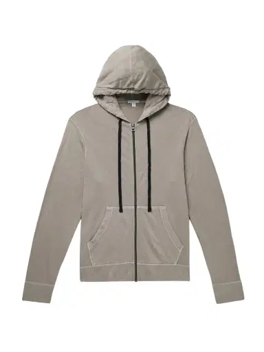 James Perse Garment-Dyed Cotton-Jersey Zip-Up Hoodie - Men | Thumbnail 1 James Perse Garment-Dyed Cotton-Jersey Zip-Up Hoodie - Men | Thumbnail 1