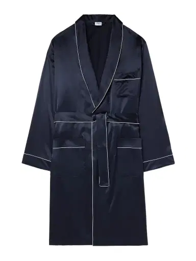 Zimmerli Belted Silk-Satin Robe - Men | Thumbnail 1 Zimmerli Belted Silk-Satin Robe - Men | Thumbnail 1