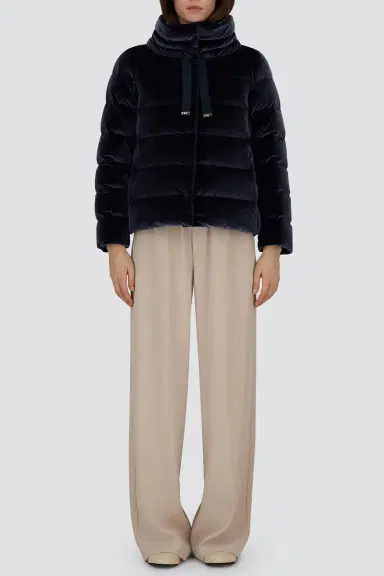 HERNO Velvet Quilted Short Jacket | Thumbnail 2 HERNO Velvet Quilted Short Jacket | Thumbnail 2