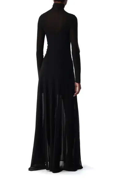 Jason Wu Collection HIGH TURTLENECK LONG SLEEVE KNIT DRESS WITH V-NECK | Thumbnail 3 Jason Wu Collection HIGH TURTLENECK LONG SLEEVE KNIT DRESS WITH V-NECK | Thumbnail 3