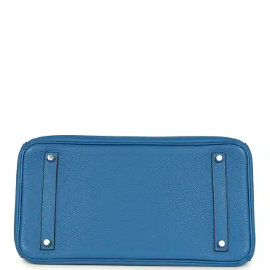 HERMÈS Pre-owned Hermes Birkin 35 Bleu Mykonos Togo Palladium Hardware | Thumbnail 6 HERMÈS Pre-owned Hermes Birkin 35 Bleu Mykonos Togo Palladium Hardware | Thumbnail 6