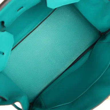 HERMÈS Pre-owned Hermes Birkin 35 Bleu Paon Togo Gold Hardware | Thumbnail 8 HERMÈS Pre-owned Hermes Birkin 35 Bleu Paon Togo Gold Hardware | Thumbnail 8