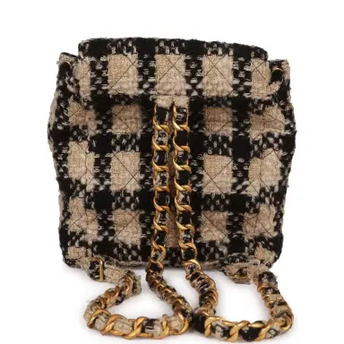 Chanel Vintage Chanel Duma Backpack Beige and Black Tweed Gold Hardware | Thumbnail 4 Chanel Vintage Chanel Duma Backpack Beige and Black Tweed Gold Hardware | Thumbnail 4