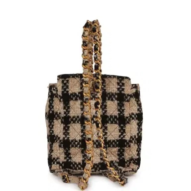 Chanel Vintage Chanel Duma Backpack Beige and Black Tweed Gold Hardware | Thumbnail 7 Chanel Vintage Chanel Duma Backpack Beige and Black Tweed Gold Hardware | Thumbnail 7