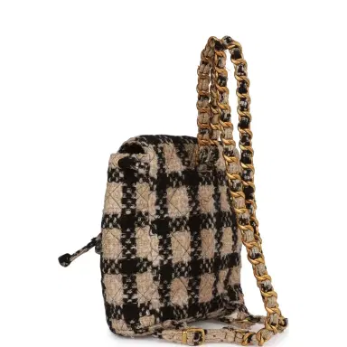 Chanel Vintage Chanel Duma Backpack Beige and Black Tweed Gold Hardware | Thumbnail 8 Chanel Vintage Chanel Duma Backpack Beige and Black Tweed Gold Hardware | Thumbnail 8