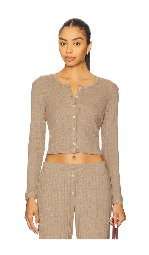 Pointelle Crop Cardigan Pointelle Crop Cardigan