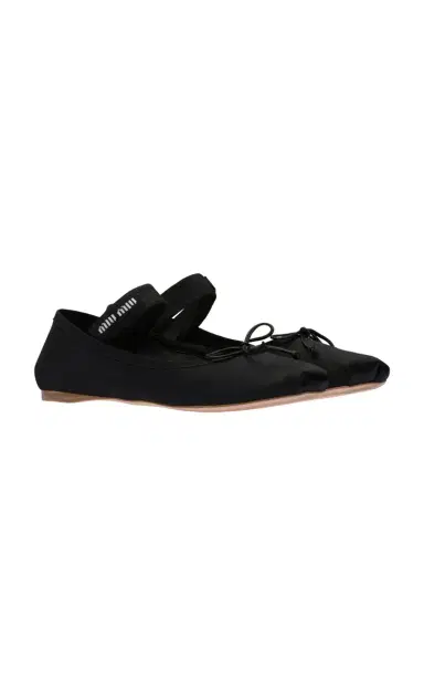 Miu Miu Satin Ballerina Flats | Thumbnail 4 Miu Miu Satin Ballerina Flats | Thumbnail 4
