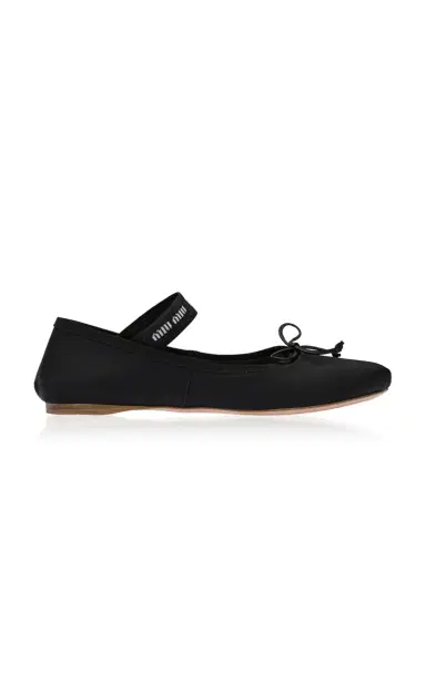 Miu Miu Satin Ballerina Flats | Thumbnail 1 Miu Miu Satin Ballerina Flats | Thumbnail 1