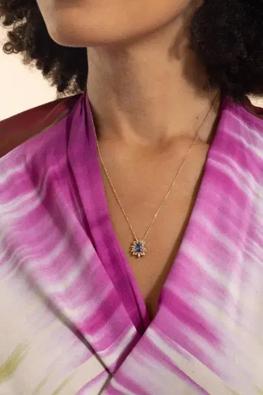 Suzanne Kalan Blue Sapphire Diamond Pendant Necklace | Thumbnail 2 Suzanne Kalan Blue Sapphire Diamond Pendant Necklace | Thumbnail 2