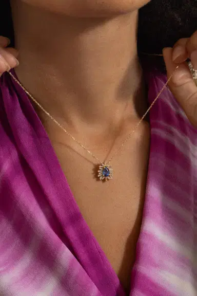 Suzanne Kalan Blue Sapphire Diamond Pendant Necklace | Thumbnail 4 Suzanne Kalan Blue Sapphire Diamond Pendant Necklace | Thumbnail 4