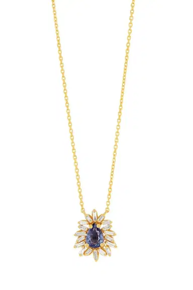 Suzanne Kalan Blue Sapphire Diamond Pendant Necklace | Thumbnail 1 Suzanne Kalan Blue Sapphire Diamond Pendant Necklace | Thumbnail 1