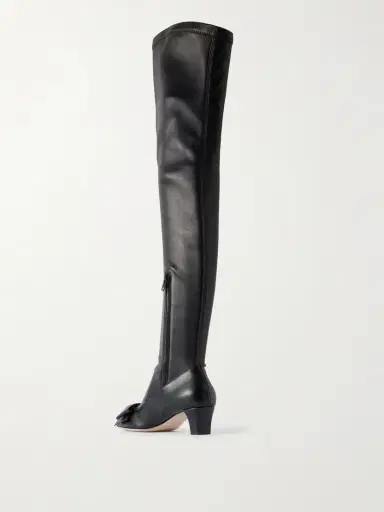 Valentino Garavani Bowow 45 Leather Over-the-knee Boots | Thumbnail 3 Valentino Garavani Bowow 45 Leather Over-the-knee Boots | Thumbnail 3