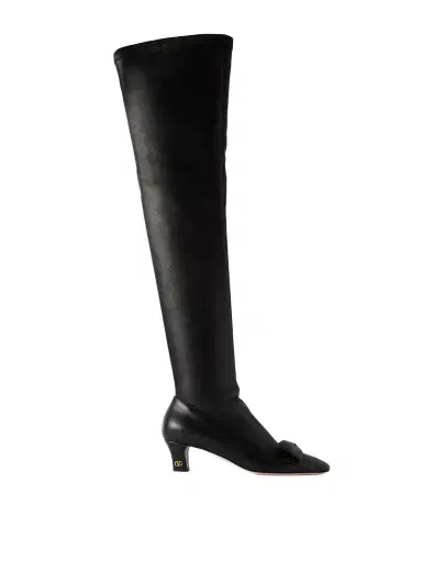 Valentino Garavani Bowow 45 Leather Over-the-knee Boots | Thumbnail 1 Valentino Garavani Bowow 45 Leather Over-the-knee Boots | Thumbnail 1